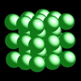 Barium crystal structure image (space filling style)