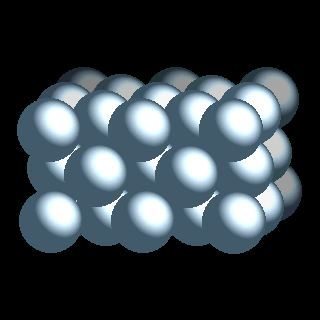 Aluminium crystal structure image (space filling style)