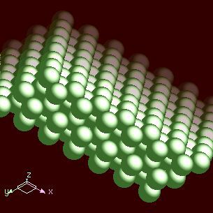 Arsenic crystal structure image (space filling style)