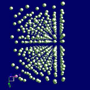 Gallium crystal structure image (ball and stick style)