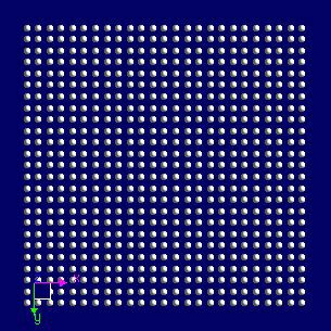 nickelcrystal structure image (ball and stick style)