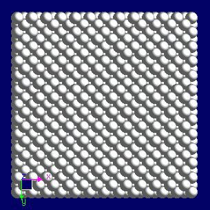 nickel crystal structure image (space filling style)