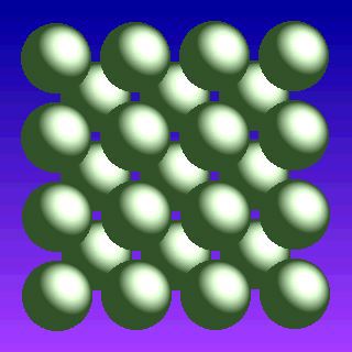 Radium crystal structure image (space filling style)