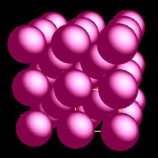 rubidium crystal structure image (space filling style)