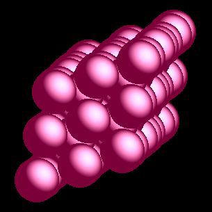 Samarium crystal structure image (space filling style)