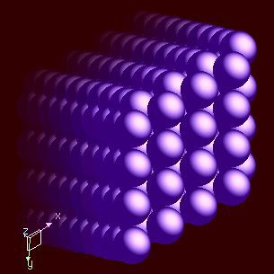 Terbium crystal structure image (space filling style)
