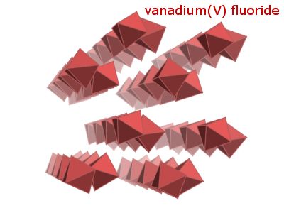Crystal structure of vanadium pentafluoride