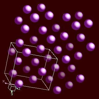 bismuthcrystal structure image (ball and stick style)