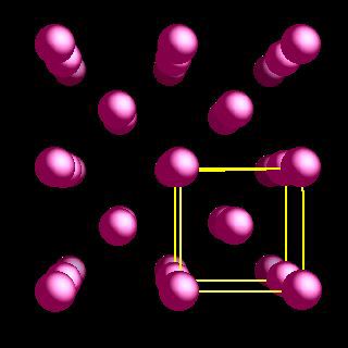 rubidiumcrystal structure image (ball and stick style)