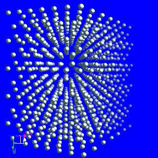 uraniumcrystal structure image (ball and stick style)