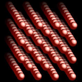 vanadiumcrystal structure image (ball and stick style)