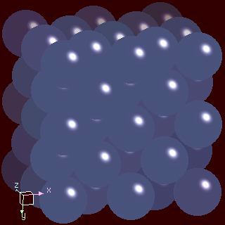 Xe crystal structure