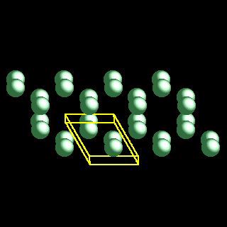 berylliumcrystal structure image (ball and stick style)