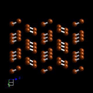 brominecrystal structure image (ball and stick style)
