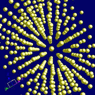 ceriumcrystal structure image (ball and stick style)