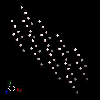 hydrogen crystal structure image (space filling style)