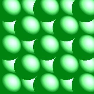 Strontium crystal structure image (space filling style)