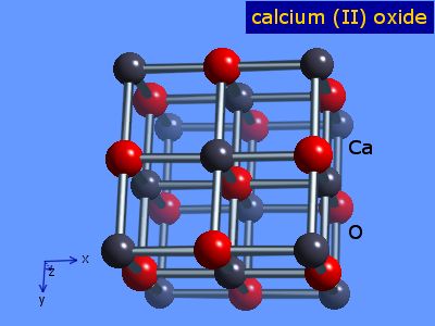 Crystal structure of calcium oxide