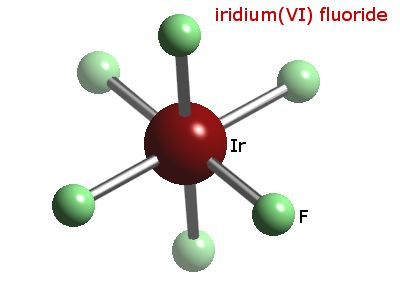 Crystal structure of iridium hexafluoride