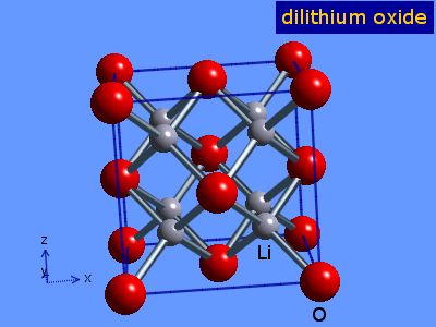 Crystal structure of dilithium oxide