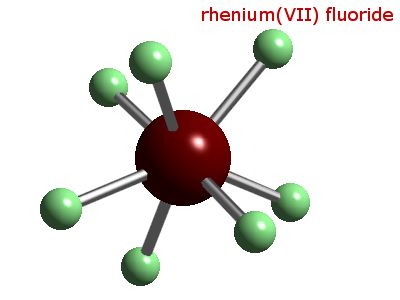 Crystal structure of rhenium heptafluoride