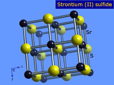 Crystal structure of strontium sulphide