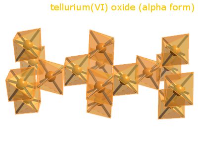 Crystal structure of tellurium trioxide