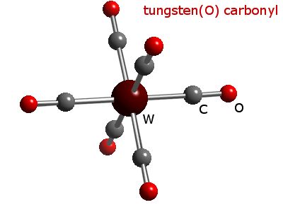 Crystal structure of tungsten hexacarbonyl