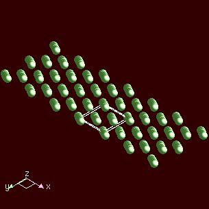 Arsenic crystal structure image (ball and stick style)