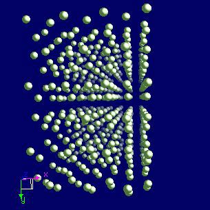 Gallium crystal structure image (ball and stick style)