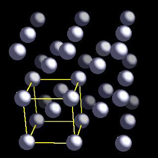 Lithium crystal structure image (ball and stick style)