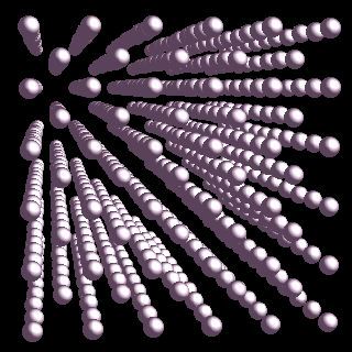 Molybdenum crystal structure image (ball and stick style)