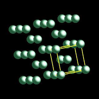 Niobium crystal structure image (ball and stick style)