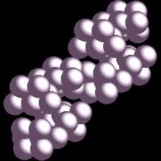 Phosphorus crystal structure image (space filling style)