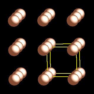 Polonium crystal structure image (ball and stick style)