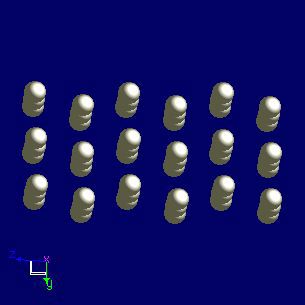 Rhenium crystal structure image (ball and stick style)