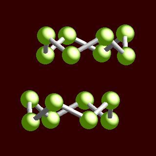 Selenium crystal structure image (ball and stick style)