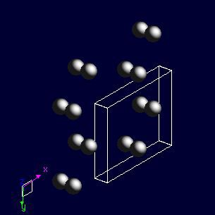 Thulium crystal structure image (ball and stick style)