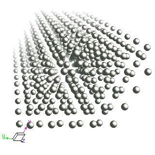 Zinc crystal structure image (ball and stick style)