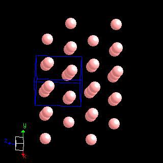 Zirconium crystal structure image (ball and stick style)